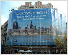 lona publicitaria de exterior